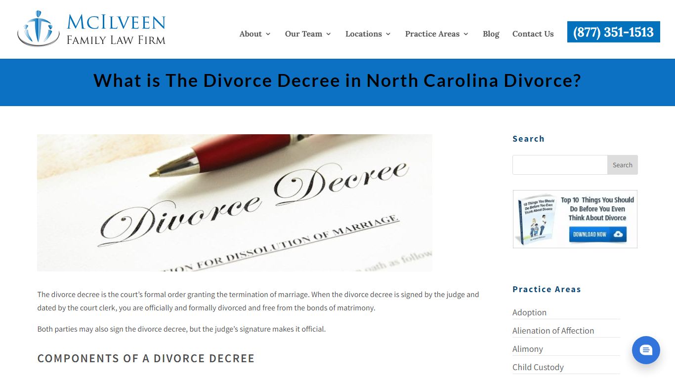 What is The Divorce Decree in North Carolina Divorce?